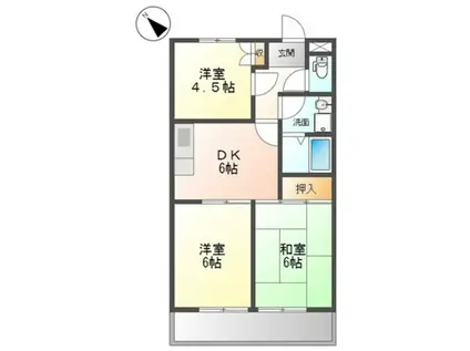 ベルフォーレ日根野(3DK/3階)の間取り写真