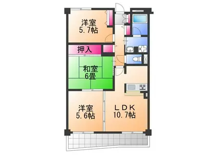 ウィステリア(3LDK/4階)の間取り写真