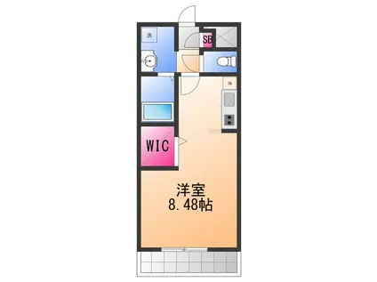 アンプルール光明池(ワンルーム/1階)の間取り写真