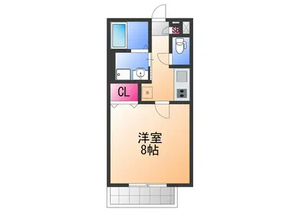 メルレーブK・S(1K/1階)の間取り写真