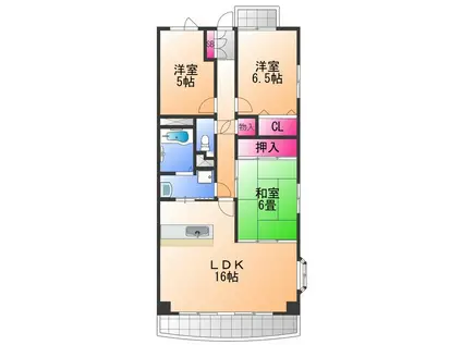ロイヤルエイトコートⅠ(3LDK/2階)の間取り写真