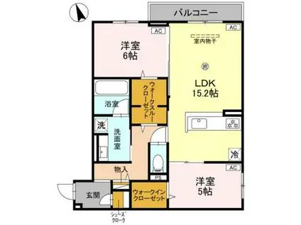 ファブール東羽衣(2LDK/3階)の間取り写真