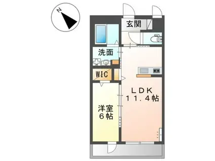 泉大津市千原町アパート(1LDK/2階)の間取り写真