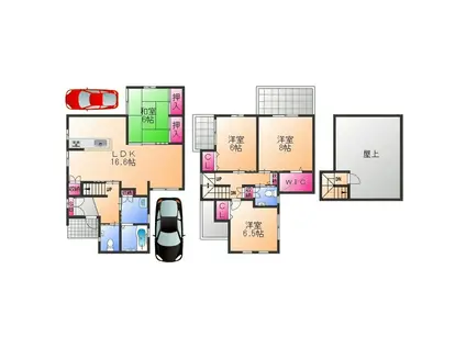 南海電鉄南海本線 高石駅 徒歩3分 2階建 築16年(4LDK)の間取り写真