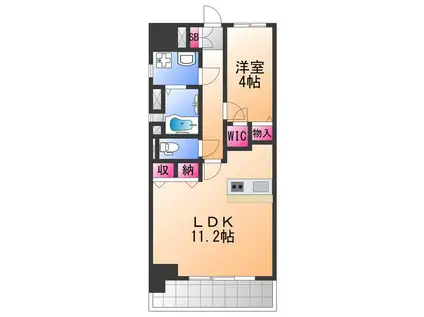 ドーマ泉大津(1LDK/3階)の間取り写真