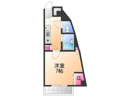 ロジュマン泉佐野(1K/5階)の間取り写真