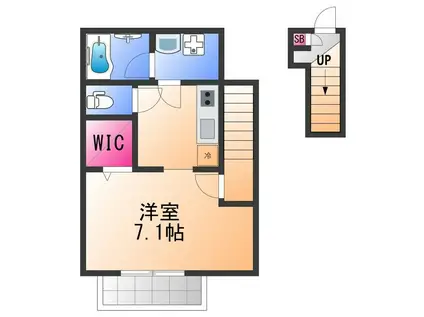 MKNTクリスタル(1K/2階)の間取り写真