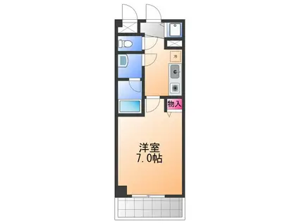 サンパティーりんくう(1K/1階)の間取り写真