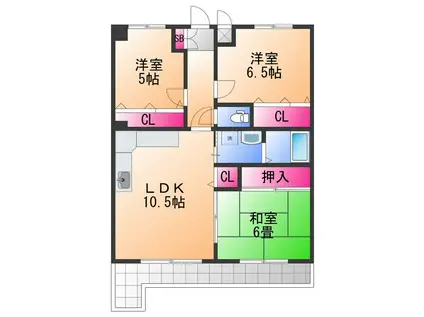 ロジュマン泉佐野(3LDK/4階)の間取り写真