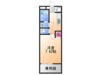 モンテ テール額原(1K/1階)の間取り写真