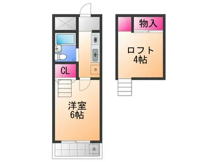 ロイヤル和泉パートⅠ(1K/3階)の間取り写真