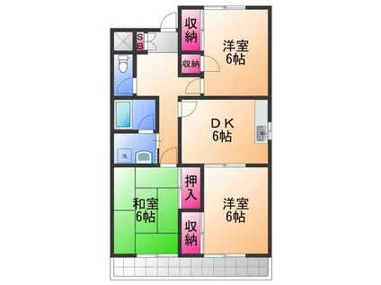 ノーザンライツ3(3DK/3階)の間取り写真