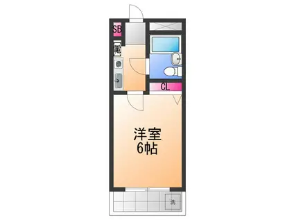 かんまつ728ハイツ(1K/4階)の間取り写真