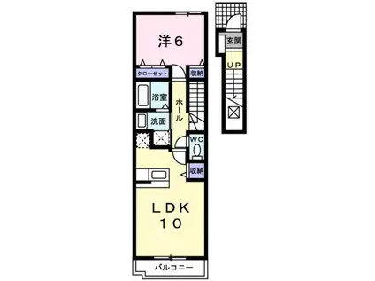 メゾ フォルテ(1LDK/2階)の間取り写真