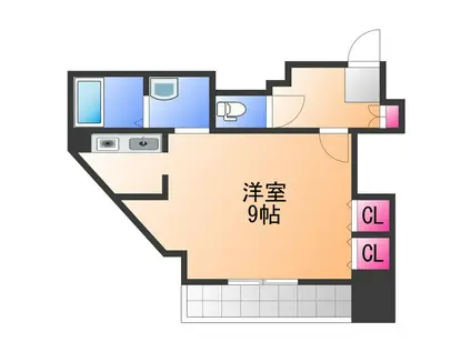 シルクルーム7番館(ワンルーム/3階)の間取り写真