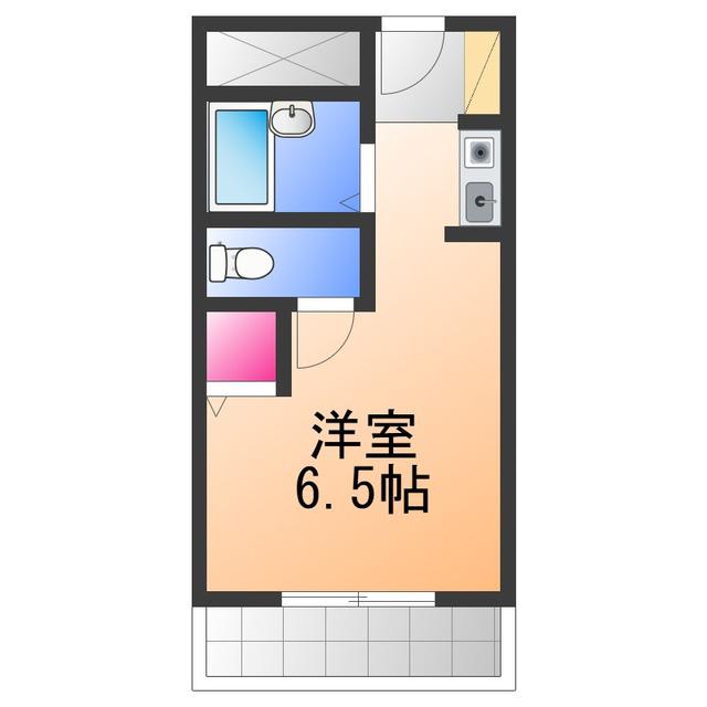 アミケンハイツ(ワンルーム/4階)の間取り写真