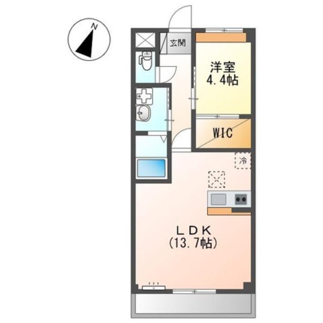 グランドフィルコース(1LDK/2階)の間取り写真