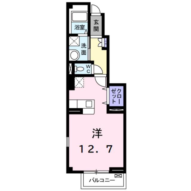 パステル(ワンルーム/1階)の間取り写真