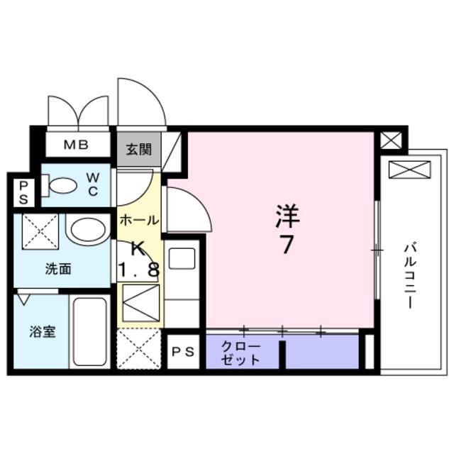 メゾン エスポワール(1K/2階)の間取り写真