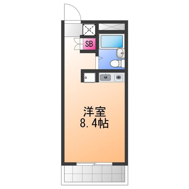 シャンソニエパレス(ワンルーム/3階)の間取り写真