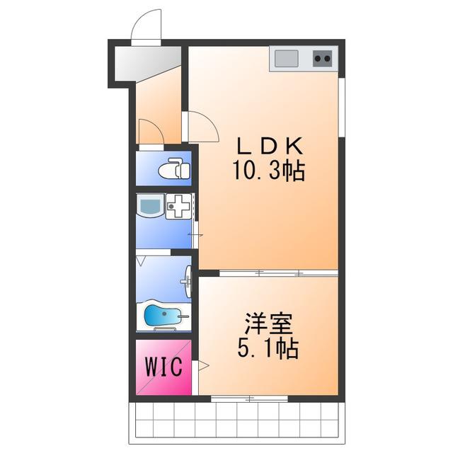 フジパレス泉大津サウス(1LDK/3階)の間取り写真