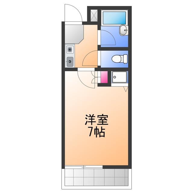 シャルマンフジ和泉大宮壱番館(1K/3階)の間取り写真