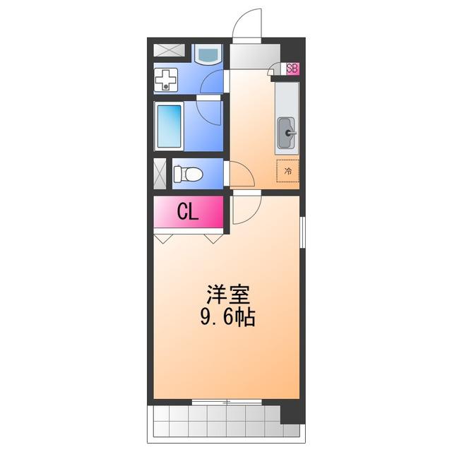 フランディル りんくう(ワンルーム/3階)の間取り写真