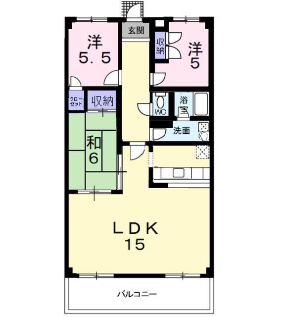 アムール和泉(3LDK/2階)の間取り写真