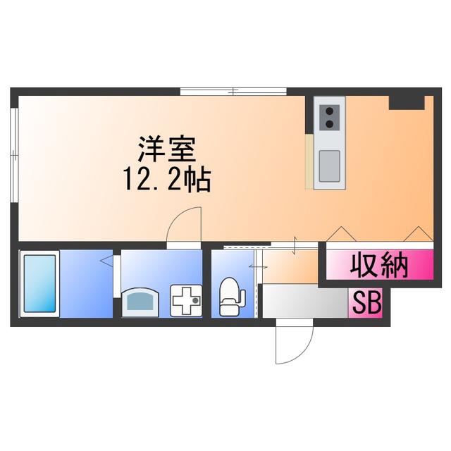 グッドマウンテン上町(ワンルーム/2階)の間取り写真
