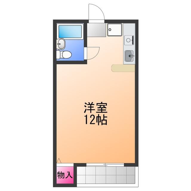 ホワイトハウス(ワンルーム/1階)の間取り写真