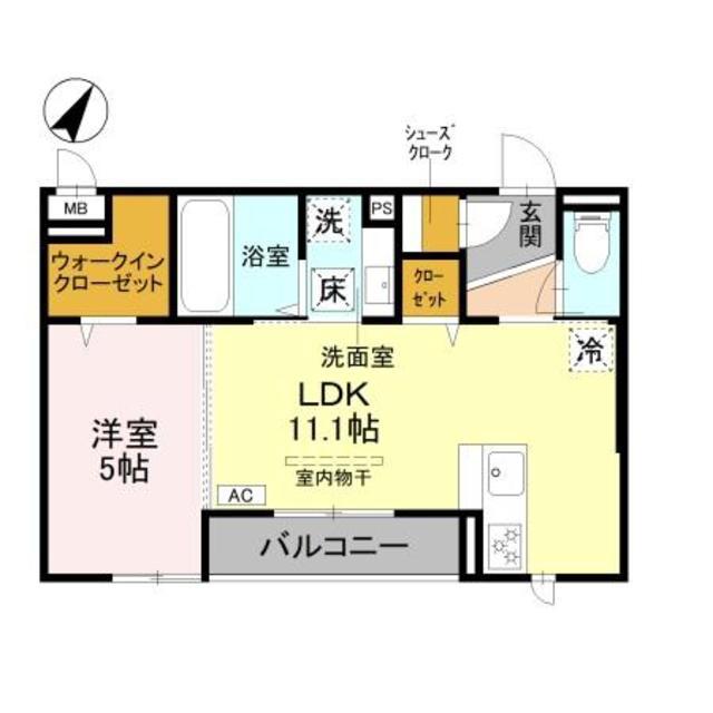 メルヴェイユ ソレイユ(1LDK/3階)の間取り写真