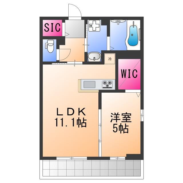 LA ESPERANZA(1LDK/1階)の間取り写真
