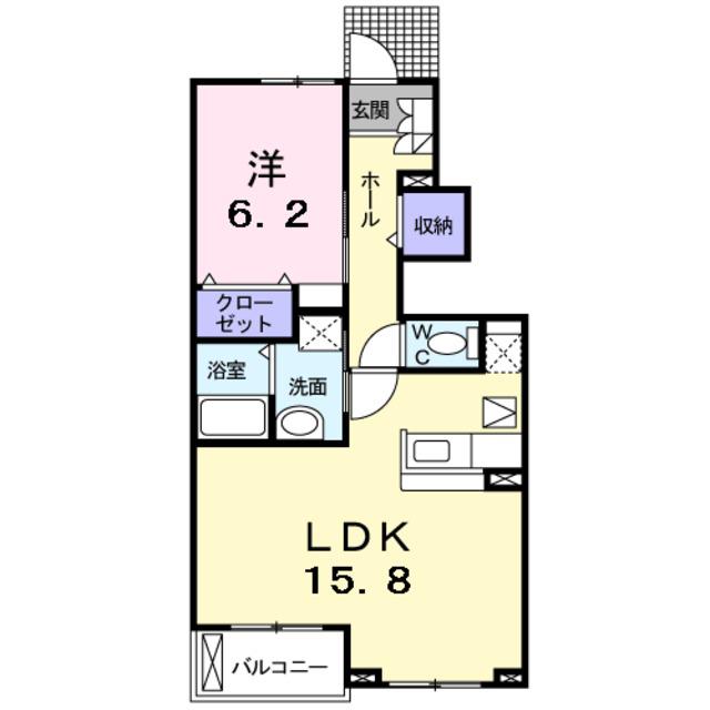 コンストライフCブロック(1LDK/1階)の間取り写真