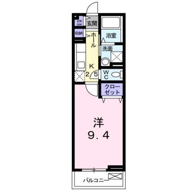 グレイス旭(1K/1階)の間取り写真