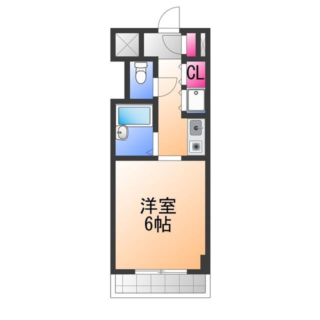 レジデンス曽根(1K/3階)の間取り写真