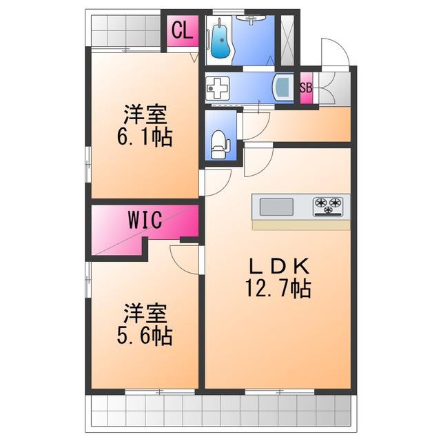 TABIYADO SENNAN(2LDK/2階)の間取り写真