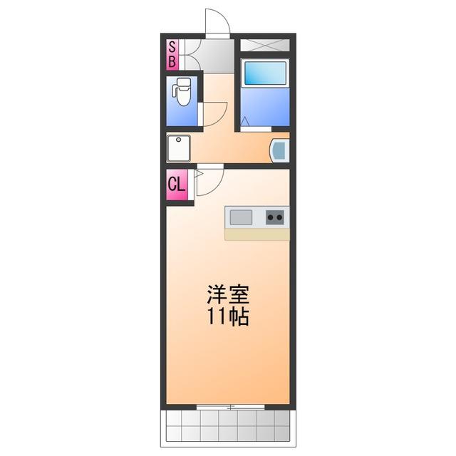 イズミ82(ワンルーム/8階)の間取り写真