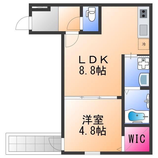 サンリゾート12(1LDK/2階)の間取り写真