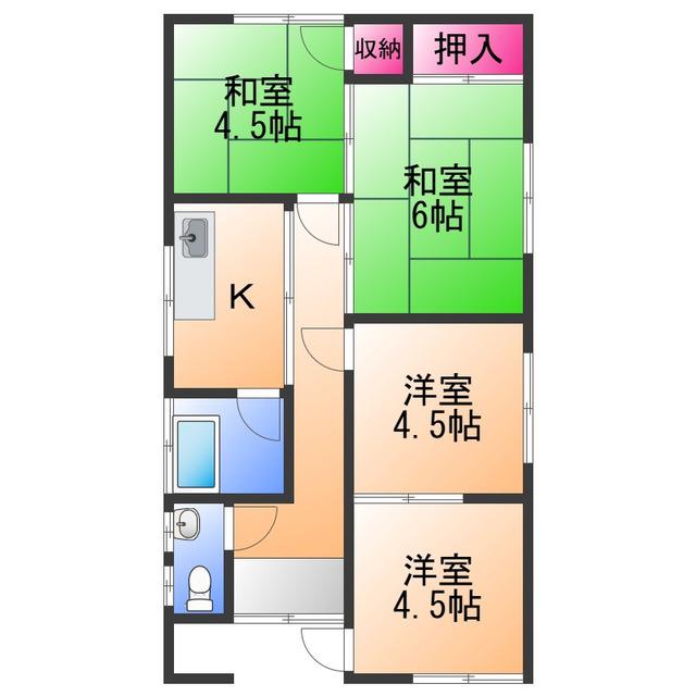 阪和線 東貝塚駅 徒歩5分 1階建 築61年(4K)の間取り写真