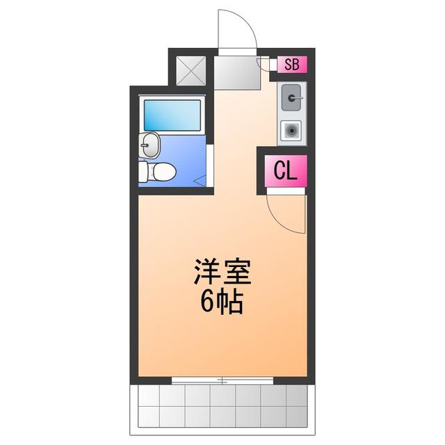エクセレント・サカキ(ワンルーム/2階)の間取り写真