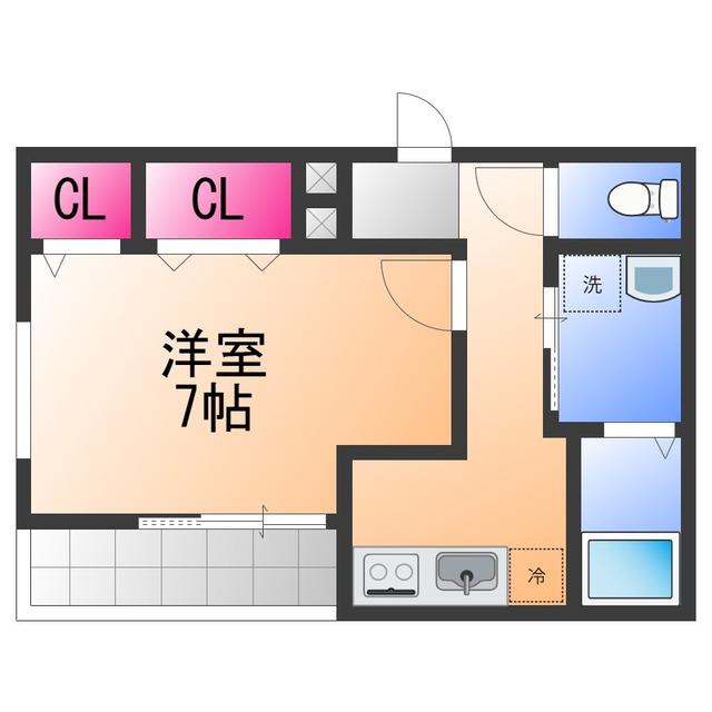 フジパレス泉佐野駅西Ⅰ番館(1K/1階)の間取り写真
