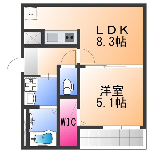 フジパレス羽衣2番館(1LDK/1階)の間取り写真