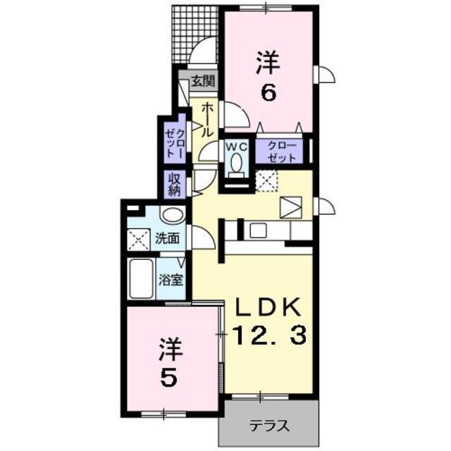 コンストライフE(2LDK/1階)の間取り写真