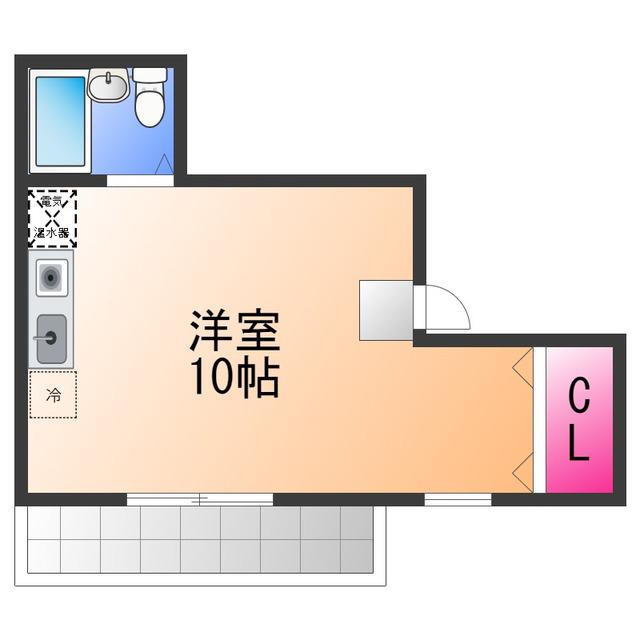 泉佐野HIRANOマンション(ワンルーム/2階)の間取り写真