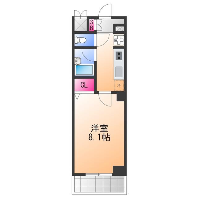 エリカ3(1K/3階)の間取り写真