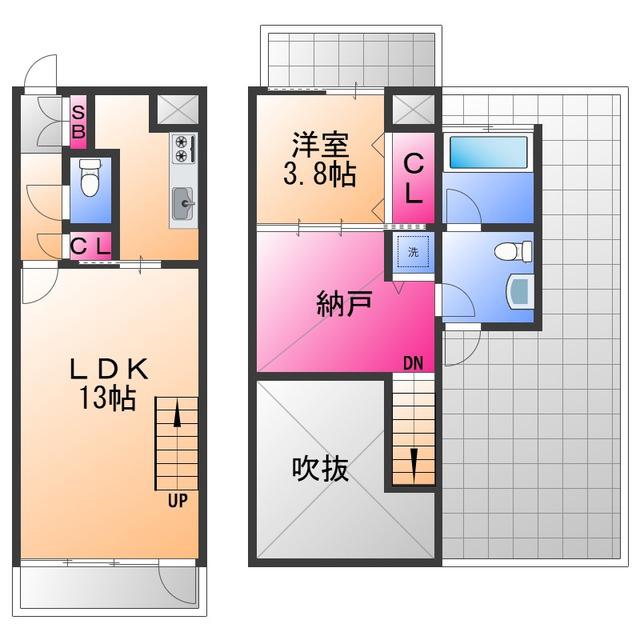 LAMODERNITE(1SLDK/3階)の間取り写真