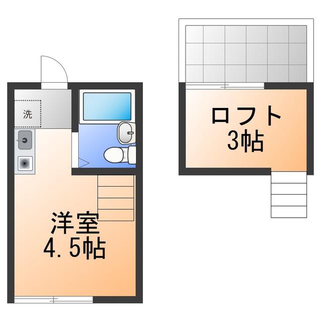 阪和線 信太山駅 徒歩30分 2階建 築35年(ワンルーム)の間取り写真