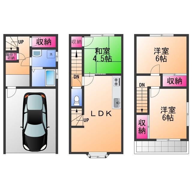 南海電鉄南海本線 高石駅 徒歩5分 3階建 築31年(3LDK)の間取り写真