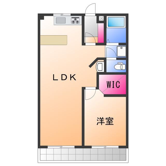 メゾンドタカ(1LDK/2階)の間取り写真