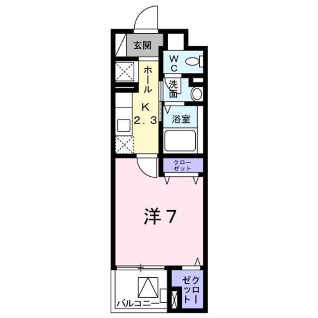 CASA VERDE(1K/4階)の間取り写真